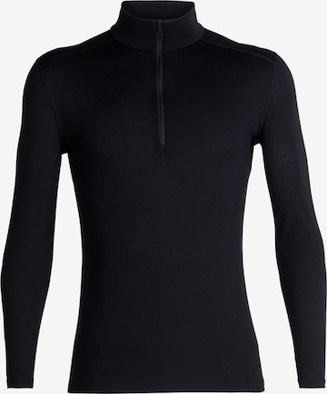 ICEBREAKER - Camiseta térmica '200 Oasis Zip' en negro: frente