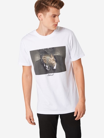 T-Shirt 'Trust' Mister Tee en blanc : devant