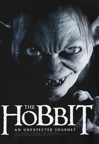 LOGOSHIRT Shirt 'The Hobbit - Gollum' in Zwart