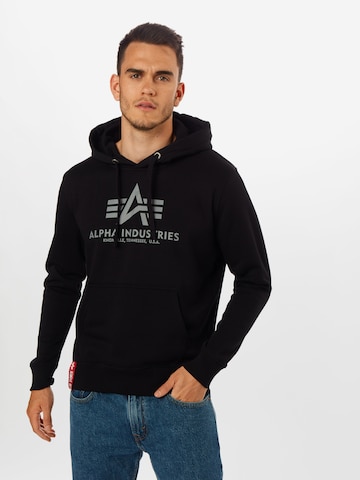 Pull-over ALPHA INDUSTRIES en noir : devant