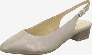 CAPRICE Ballet Flats with Strap in Grey: front