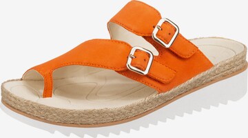GABOR T-Bar Sandals in Orange: front