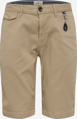 Pantalon chino TOM TAILOR en beige : devant