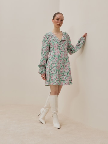 Floral Dress With Boots Look