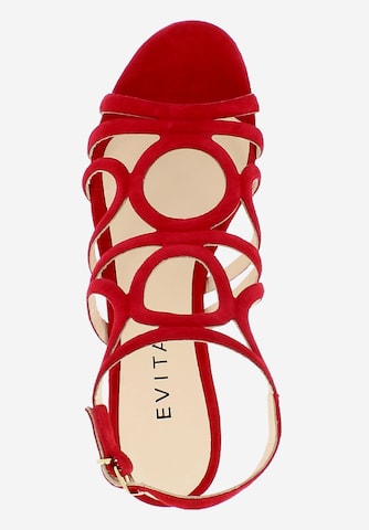 EVITA Sandalen met riem in Rood