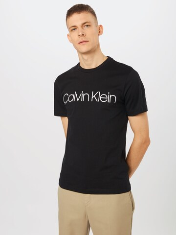 Calvin Klein Тениска в черно: отпред