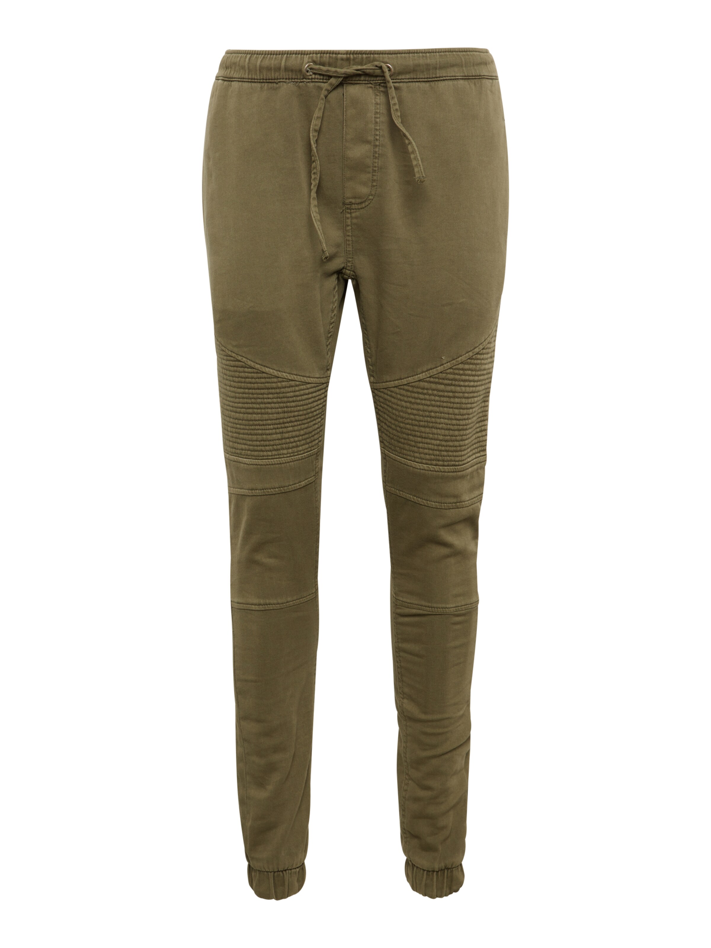 Urban Classics - Jeans 'Biker' in de kleur Olijfgroen