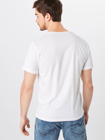 Coupe regular T-Shirt TOM TAILOR en blanc : derrière