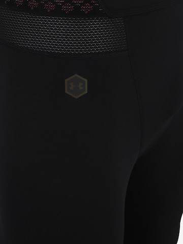 UNDER ARMOUR Skinny Sportbroek 'Rush' in Zwart