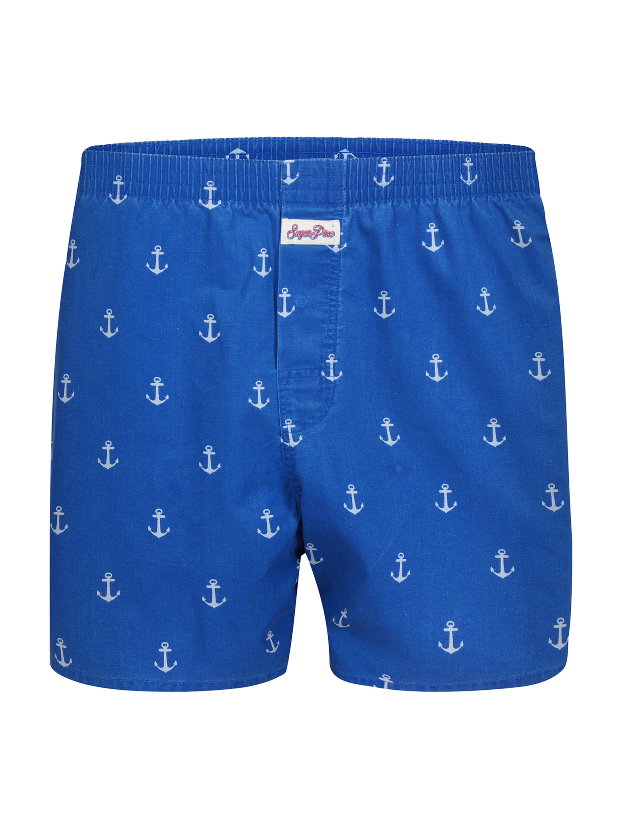 Sugar Pine Boxershorts 'Anker' in Blauw: voorkant