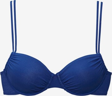 BUFFALO Regular Bikini Top 'Happy' in Blue: front