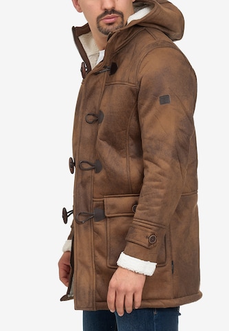 INDICODE JEANS Winter Coat 'Calshot' in Brown