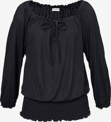 LASCANA Carmenshirt in Schwarz: predná strana