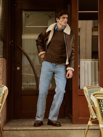 Shearling Jacket And Denim Look