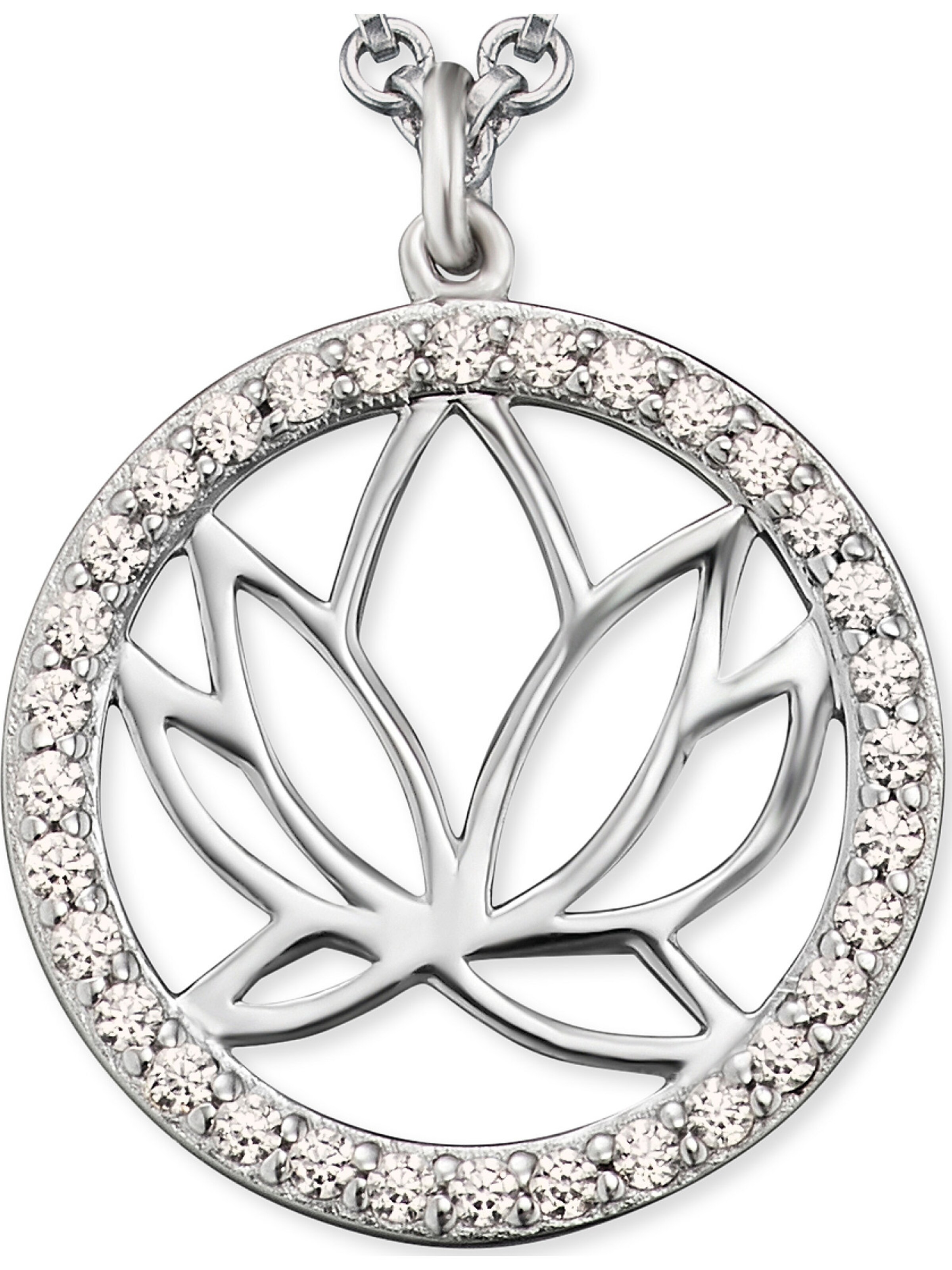 Engelsrufer Kette mit Anhänger 'Lotus' in Silber