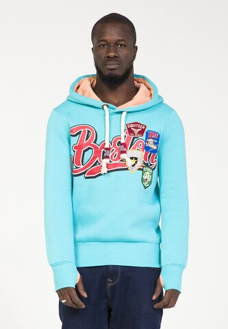 PLUS EIGHTEEN Sweatshirt in Blauw: voorkant