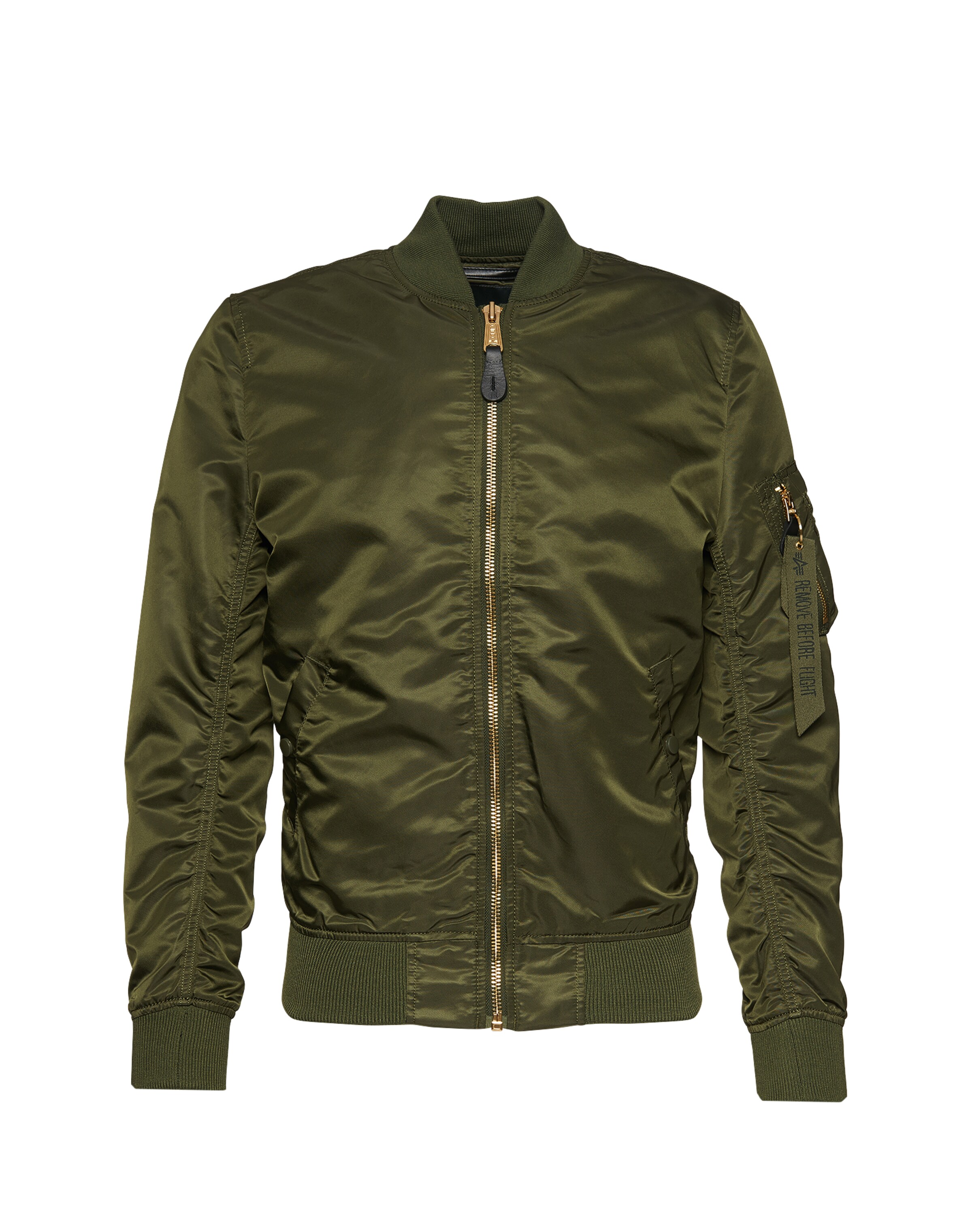 Giacca di mezza stagione 'MA-1 VF LW' di ALPHA INDUSTRIES in verde: frontale