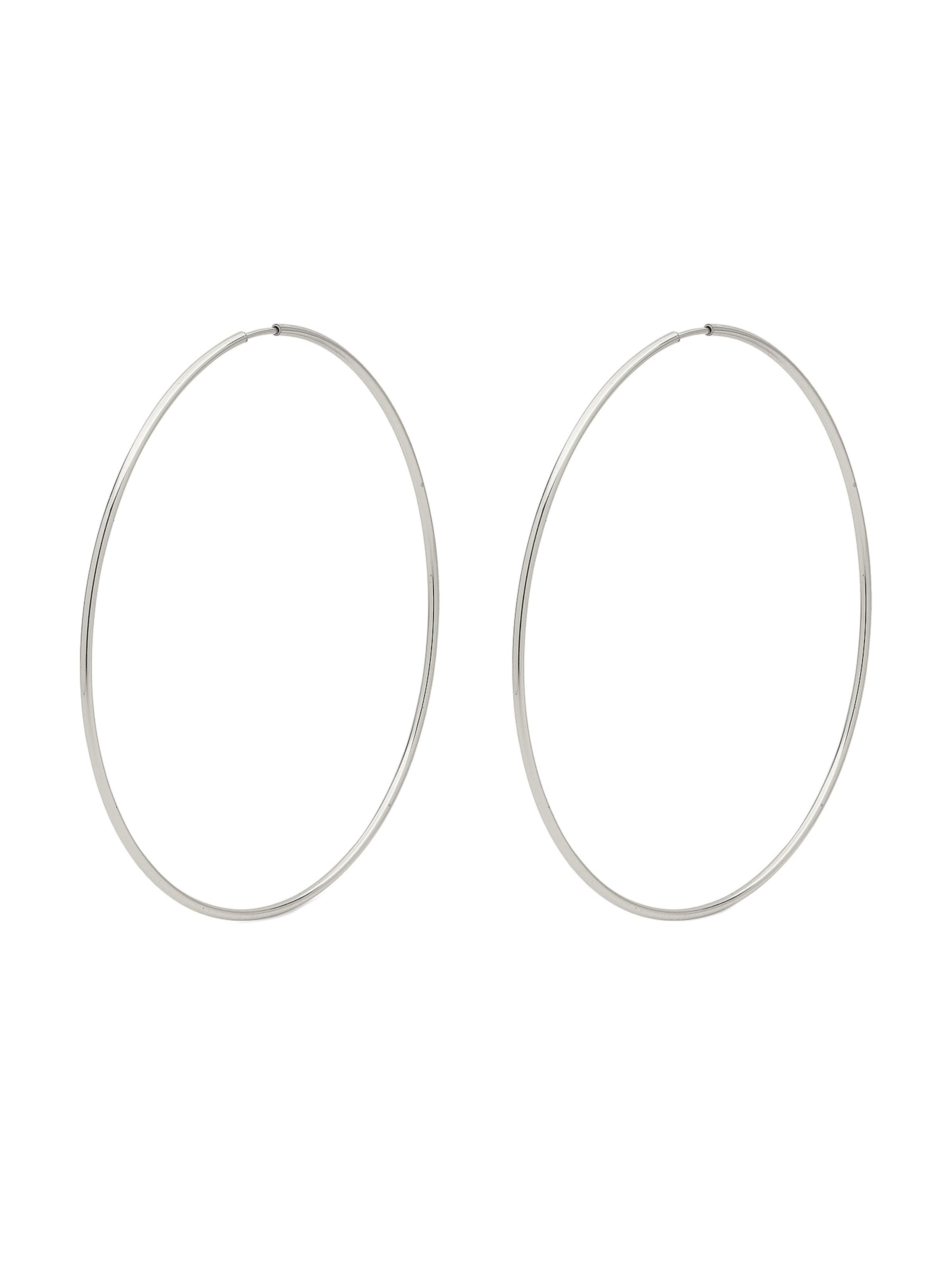 Pilgrim Uhani 'Sanne' | srebrna barva: sprednja stran