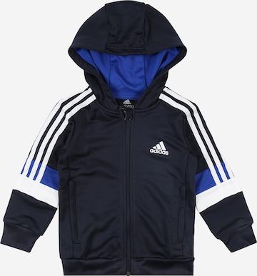 ADIDAS PERFORMANCE Sports sweat jacket in Blue: front