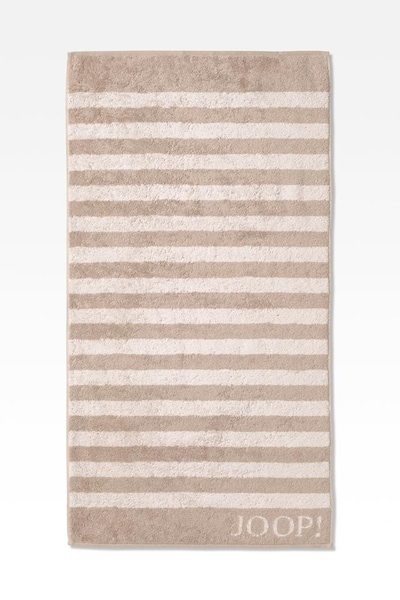 JOOP! Lille håndklæde 'Stripes' i beige / lysebeige, Produktvisning