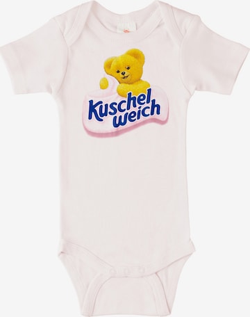 LOGOSHIRT Romper/Bodysuit 'Kuschelweich-Logo' in Pink: front