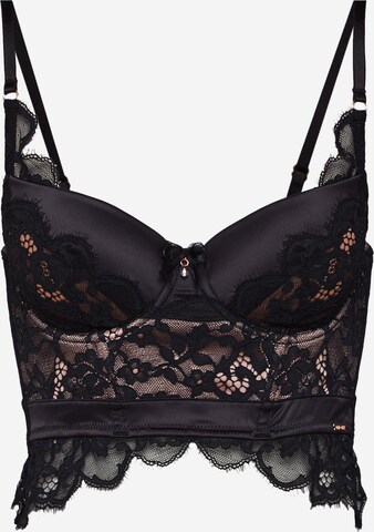 Hunkemöller Bustier Stanik 'Heather' w kolorze czarny: przód