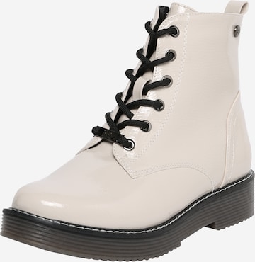 Xti Lace-up bootie in White: front