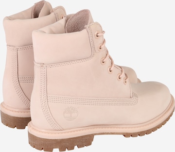 TIMBERLAND Lace-Up Ankle Boots '6 In Premium W' in Beige