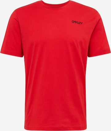 OAKLEY Regular Fit Funktionsshirt 'Back Ad Heritage' in Rot: predná strana