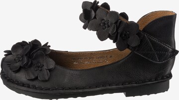 Laura Vita Ballet Flats with Strap 'Hocobio' in Black