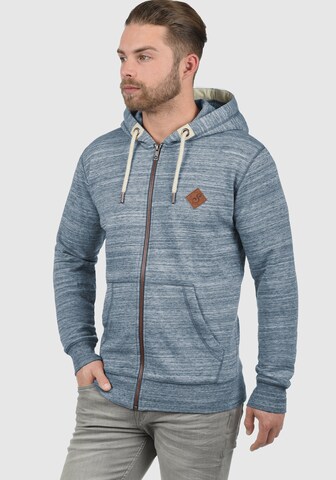 !Solid Zip-Up Hoodie 'Craig' in Blue: front