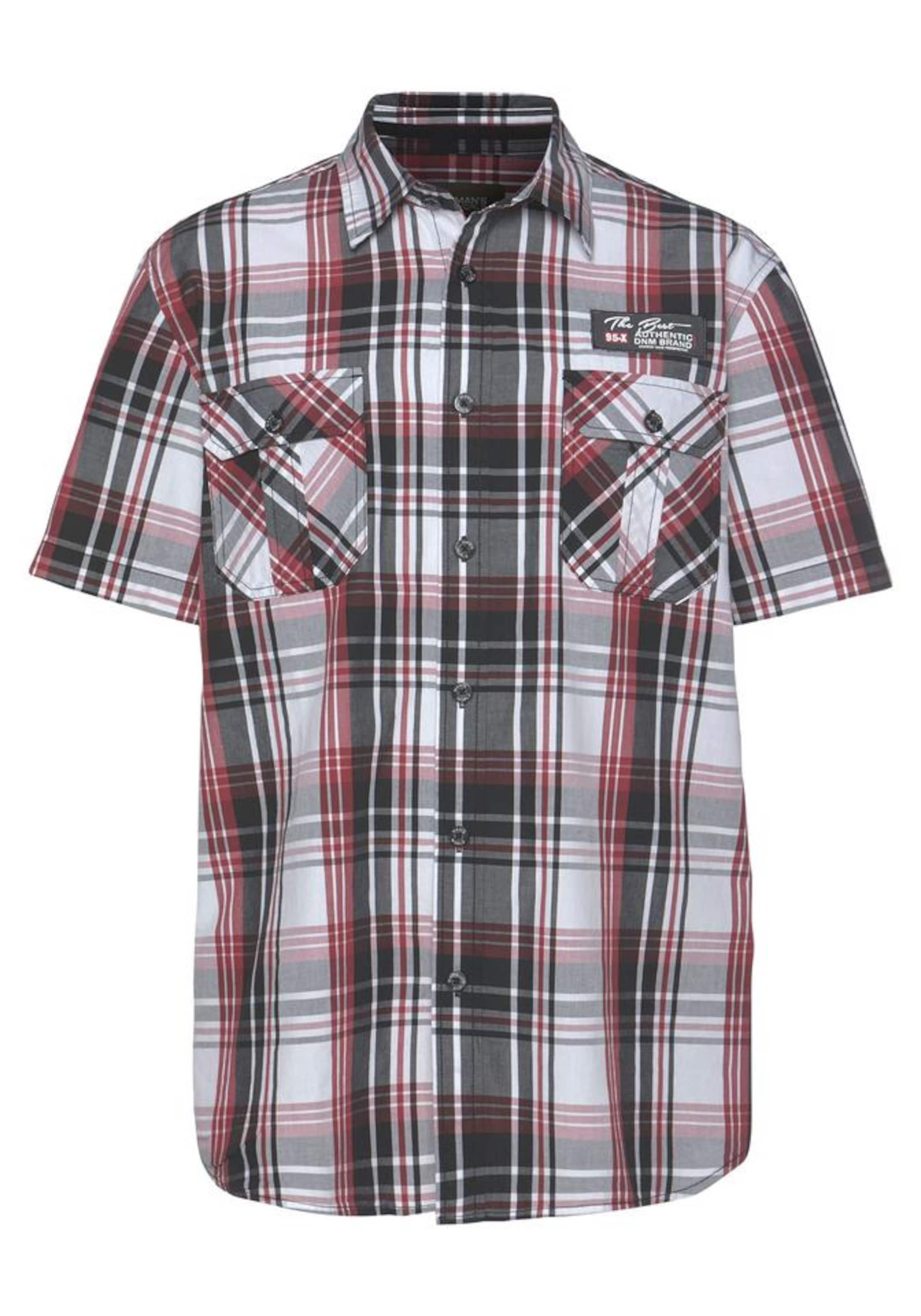 Man's World Comfort Fit Man's World Kurzarmhemd in Mischfarben: Vorderseite