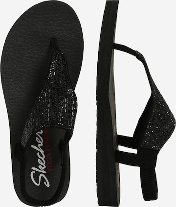 SKECHERS T-Bar Sandals 'Meditation' in Black: side