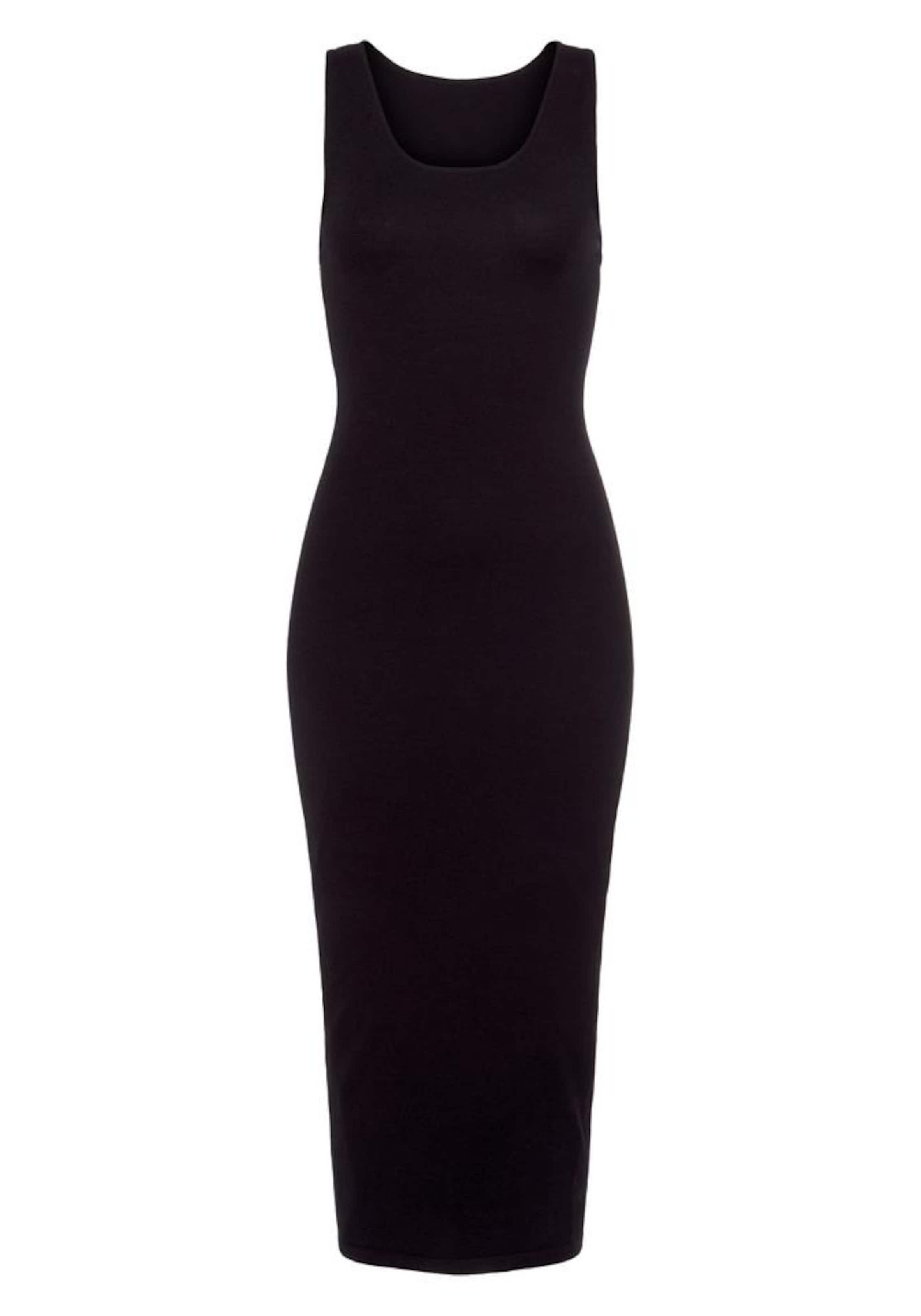 LASCANA - Vestido de punto en negro: frente