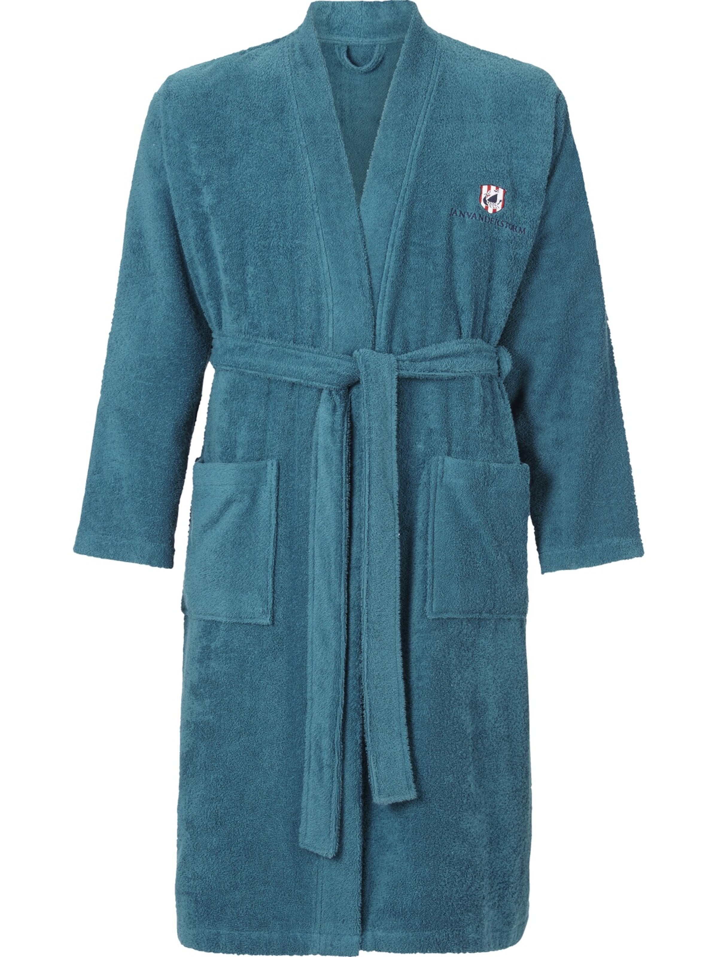 Jan Vanderstorm Bademantel 'Janning' in Blau: Vorderseite