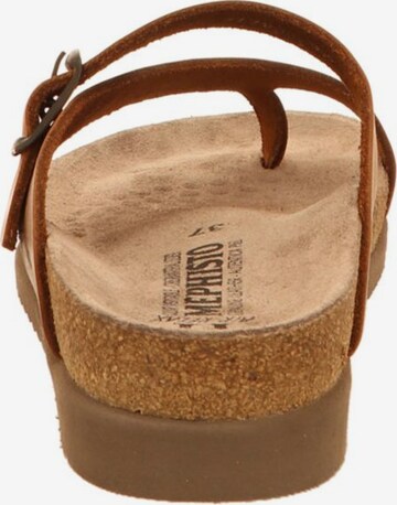 MEPHISTO T-Bar Sandals 'Helen' in Brown