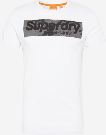 Superdry Rovný strih Tričko - biela: predná strana