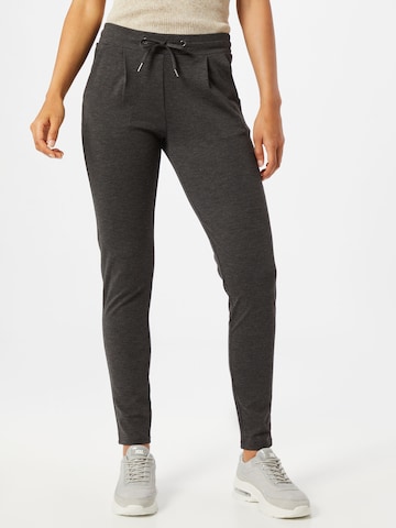 ICHI Tapered Pants 'Kate' in Grey: front