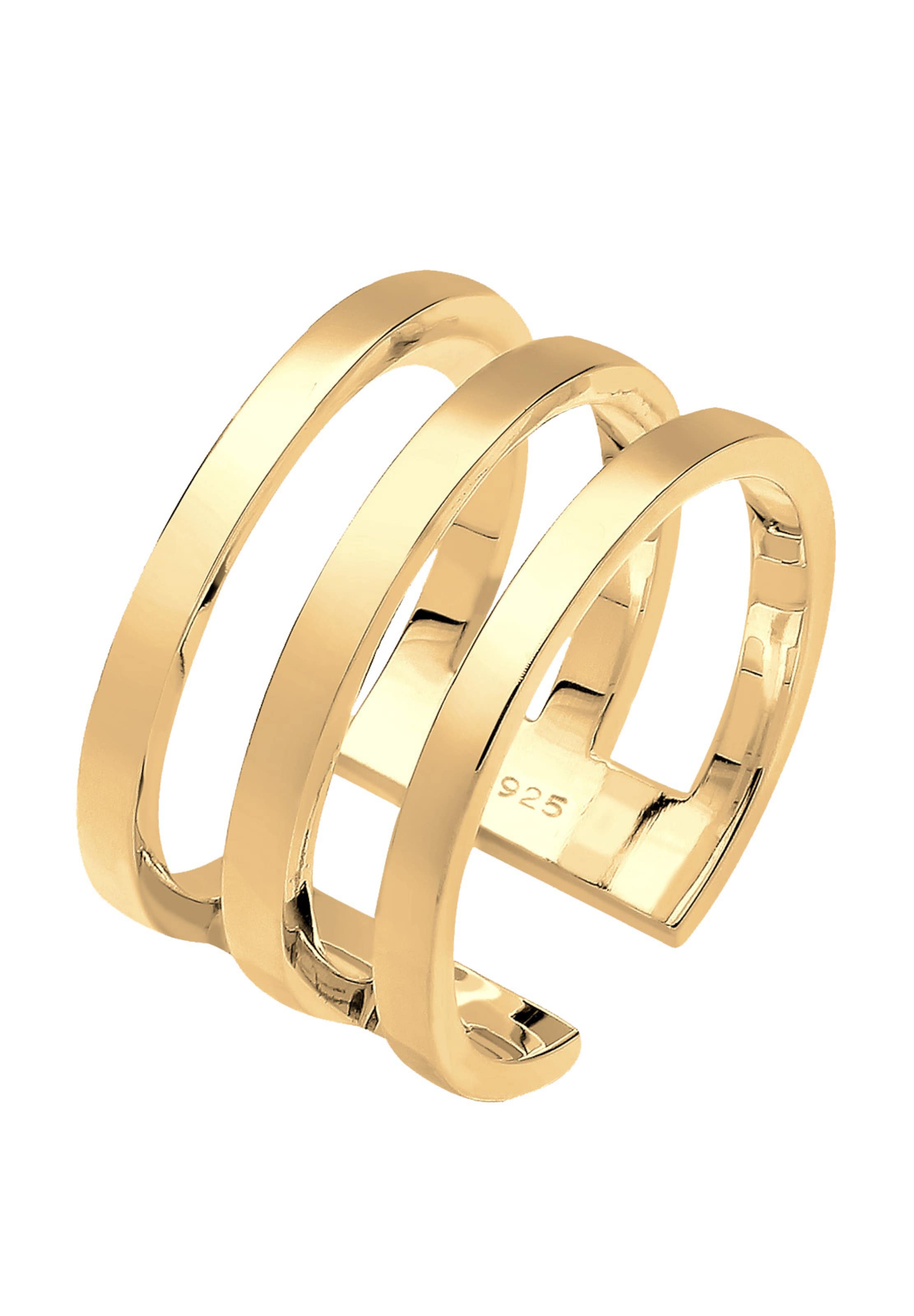 ELLI Ring 'Geo' in Gold: front