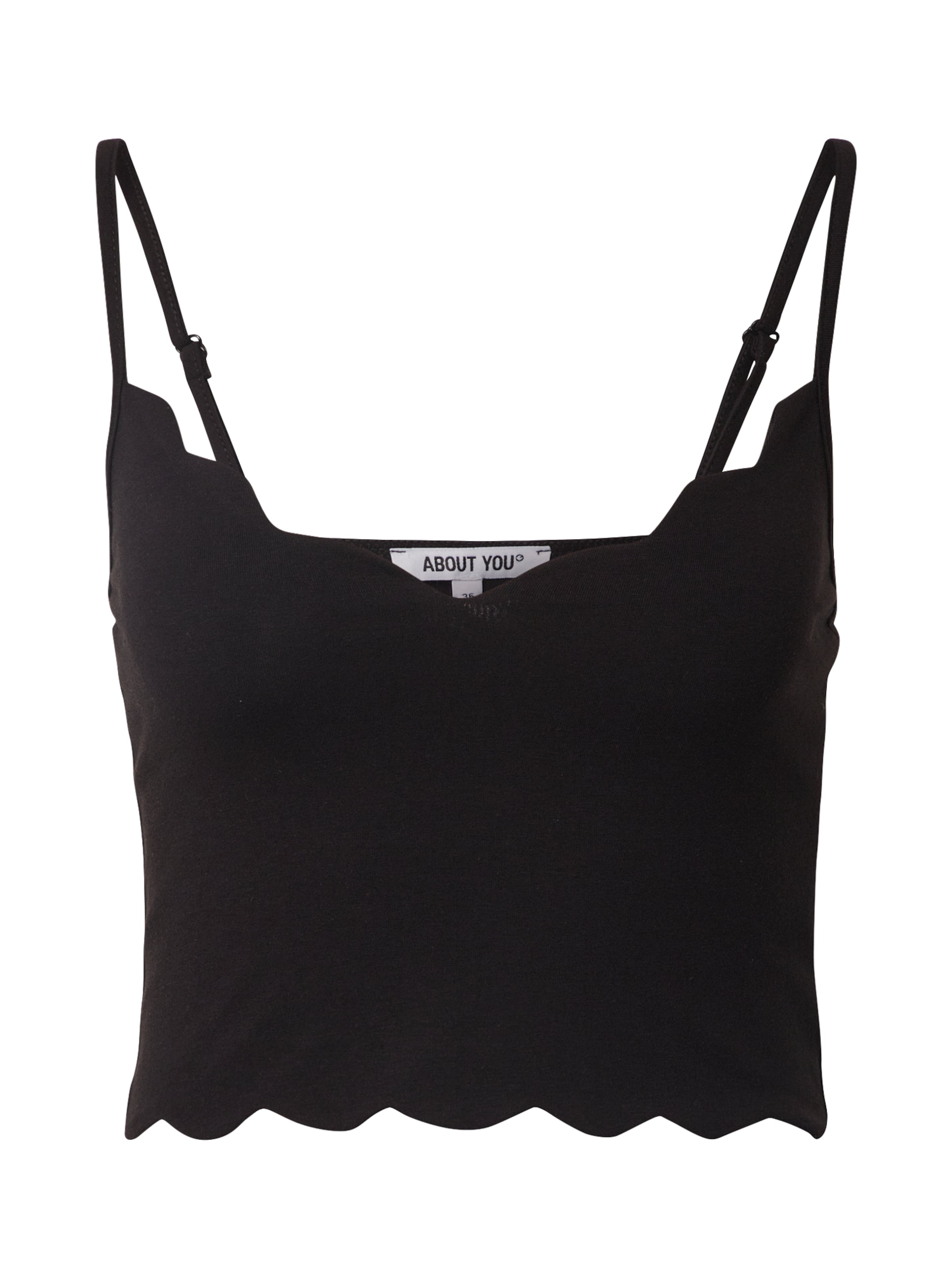 ABOUT YOU Топ 'Auguste' в черно: отпред