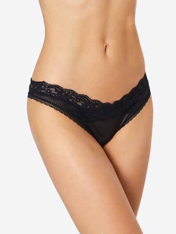 PASSIONATA Thong 'BROOKLYN' in Black: front