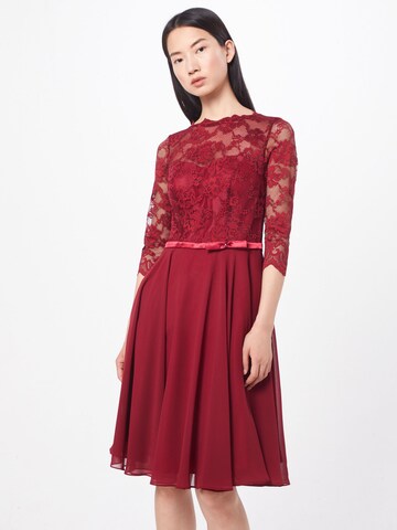 mascara Cocktail Dress in Red: front