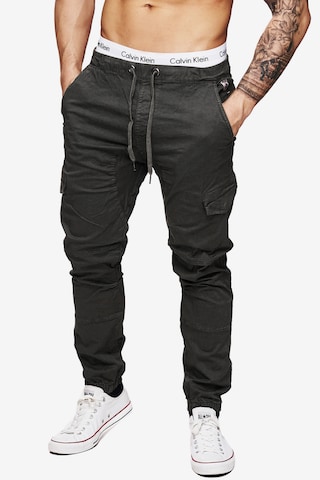 INDICODE JEANS Tapered Cargo Pants ' Levi Cargo ' in Grey: front