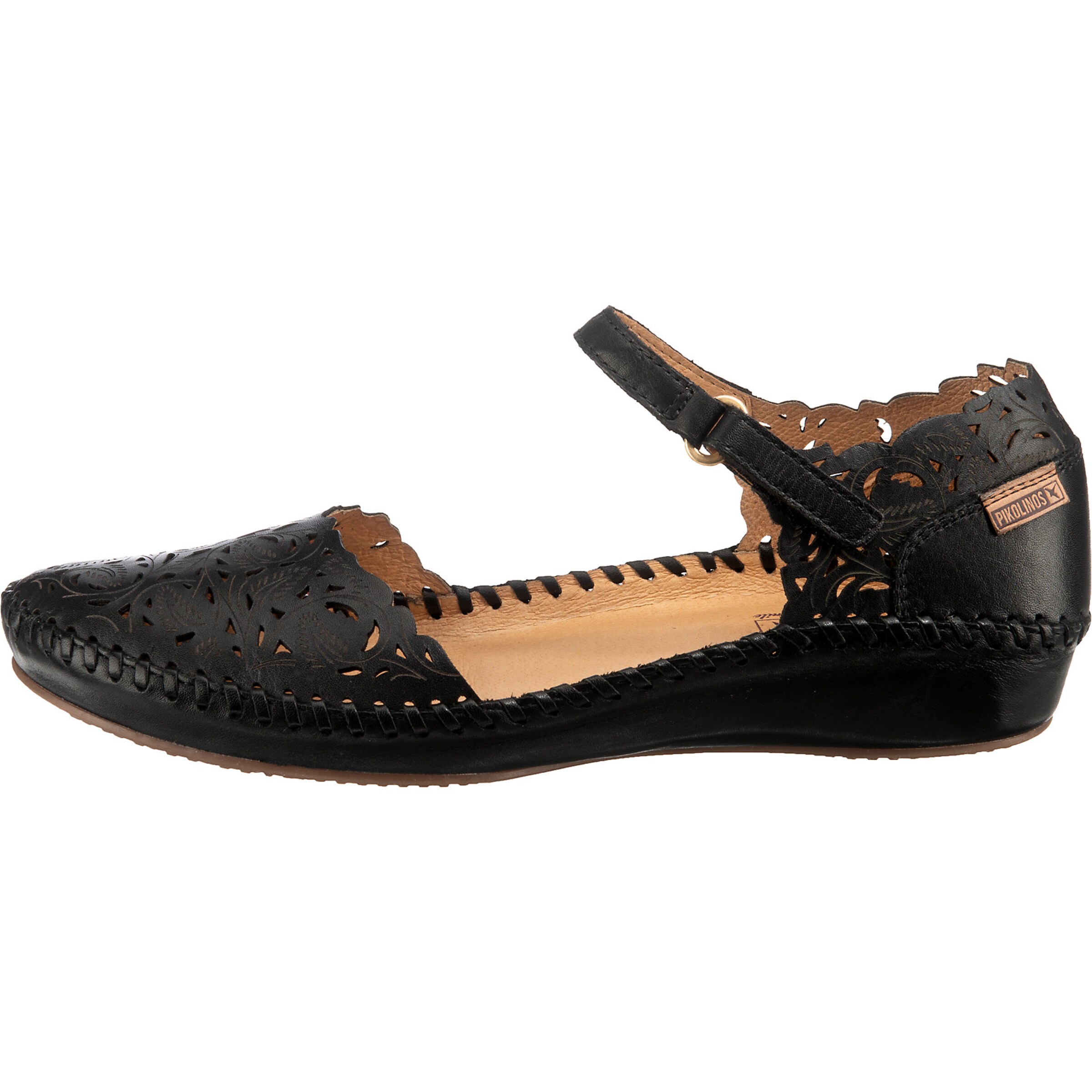 Balerini cu curea glezna 'Margarita' de la PIKOLINOS pe negru