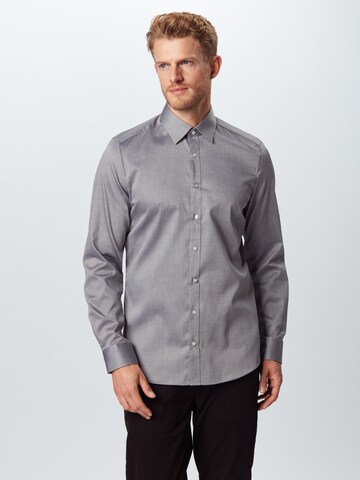 OLYMP Slim Fit Hemd 'Level 5' in Grau