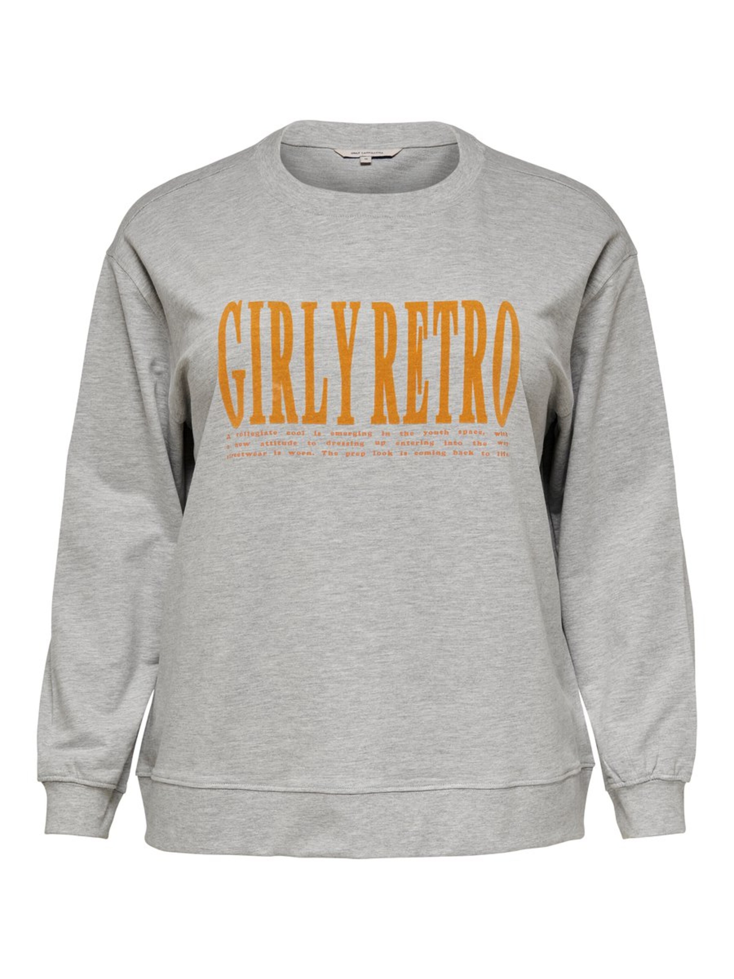 ONLY Carmakoma - Sweatshirt 'CARGABI' in de kleur Grijs gemêleerd