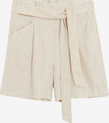 MANGO Wide Leg Shorts 'Wave' in Beige: predná strana