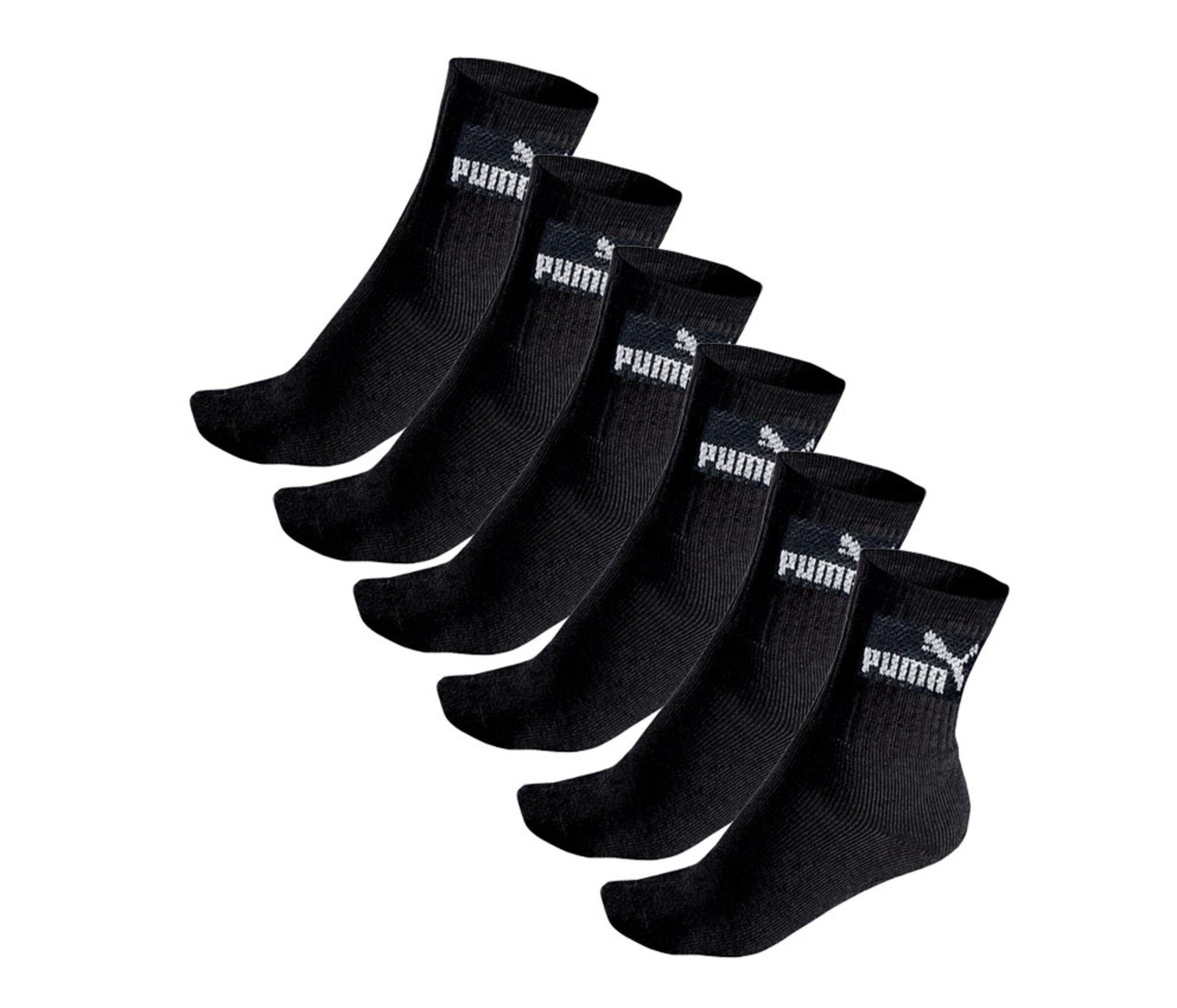PUMA - Sportsocken (6 Paar) in schwarz
