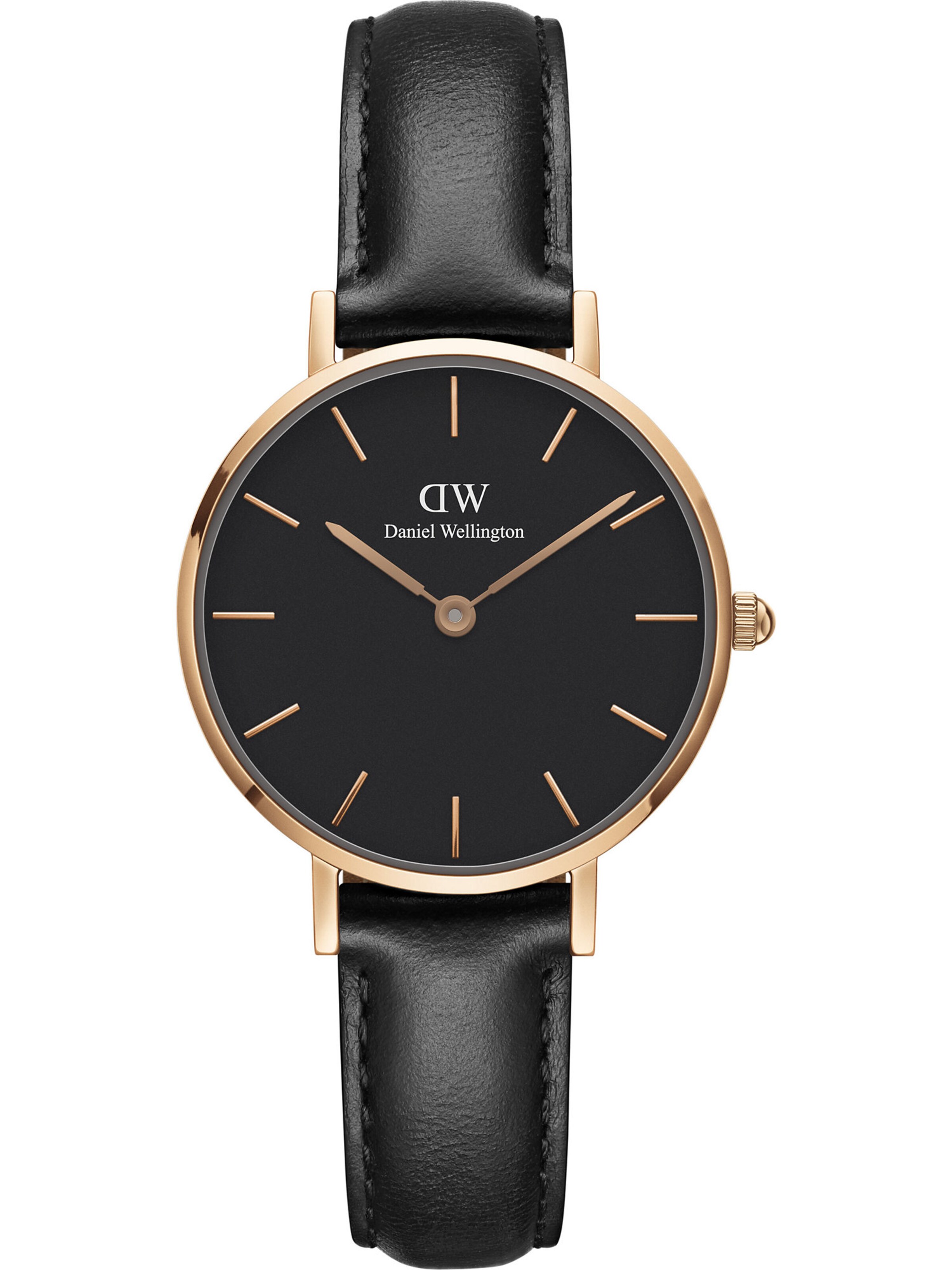 Daniel Wellington Analoog horloge 'Classic Petite 28 Sheffield' in Zwart: voorkant