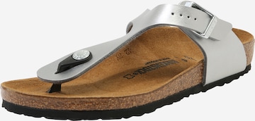 BIRKENSTOCK Pantolette in Silber: predná strana